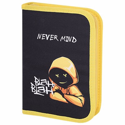 Пенал BRAUBERG с наполнением, 1 отделение, 1 откидная планка, 24 предмета, 21х14 см, "Rebel", 271528 271528