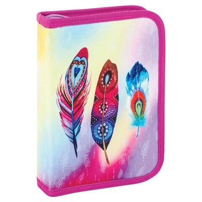 Пенал BRAUBERG, 1 отделение, полиэстер, 21х14 см, "Plumage", 270304 270304