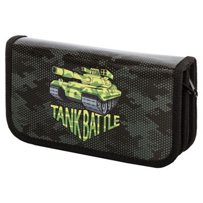 Пенал ПИФАГОР, 2 отделения, ламинированный картон, 19х11 см, "Tank", 270170 270170
