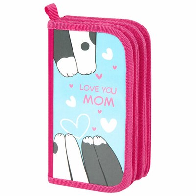 Пенал ПИФАГОР, 3 отделения, ламинированный картон, 19х11 см, "Cat paws", 270893 270893