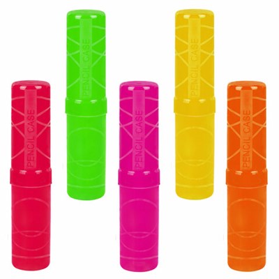 Пенал-тубус ПИФАГОР пластиковый, тонированный, ассорти, 5 цветов, 19,5х4,5 см, 271583 271583