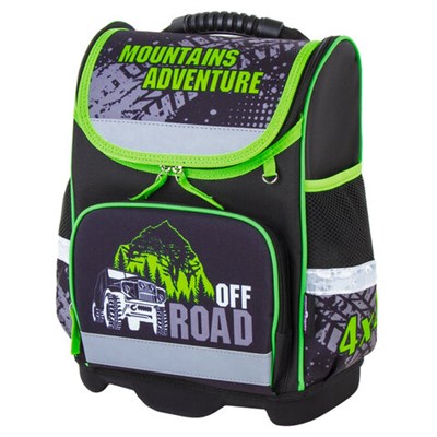 Ранец ЮНЛАНДИЯ WISE, 1 отделение, 3 кармана, устойчивое дно, "Offroad", 37х29х15 см, 228814 228814