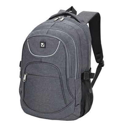 Рюкзак BRAUBERG HIGH SCHOOL универсальный, 3 отделения, "Осень", серый, 46х31х18 см, 225518 225518