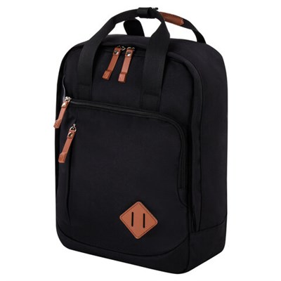 Рюкзак BRAUBERG FRIENDLY универсальный с длинными ручками, черный, 37х26х13 см, 270089 270089