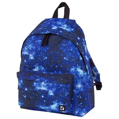 Рюкзак BRAUBERG СИТИ-ФОРМАТ универсальный, "Space", синий, 41х32х14 см, 229885 229885