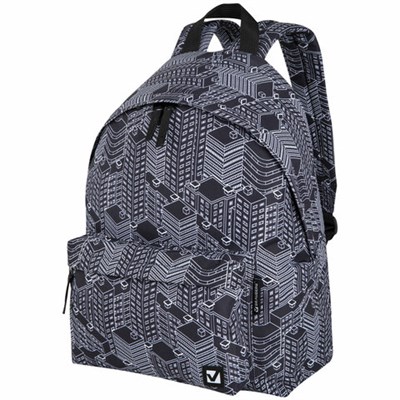 Рюкзак BRAUBERG СИТИ-ФОРМАТ универсальный, "Night city", черный, 41х32х14 см, 271679 271679