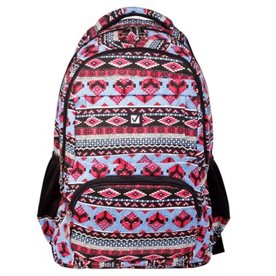 Рюкзак BRAUBERG CANVAS универсальный, 2 отделения, "Фигуры", канвас, 47х32х14 см, 226353 226353