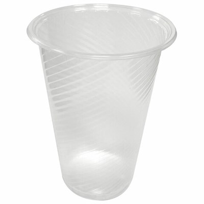 Стакан одноразовый ПЛОТНЫЙ 200 мл, КОМПЛЕКТ 4000 шт. (20 упаковок по 200 шт.), прозрачный, ПП, 607819 607819