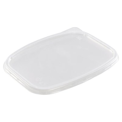 Крышка для одноразового контейнера 138х102 мм, КОМПЛЕКТ 100 шт., прозрачные, ПП, ЮПЛАСТ, ЮУПМ3318 607539