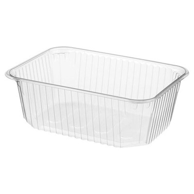 Одноразовый контейнер 1000 мл, КОМПЛЕКТ 100 шт., БЕЗ КРЫШКИ, 186х132 мм, прозрачные, ПП, ЮПЛАСТ, ЮУПМ3321 607545