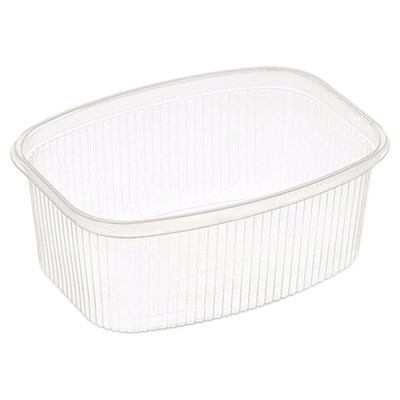 Одноразовый контейнер 500 мл, КОМПЛЕКТ 100 шт., БЕЗ КРЫШКИ, 138х102 мм, прозрачные, ПП, ЮПЛАСТ, ЮУПМ3315 607536