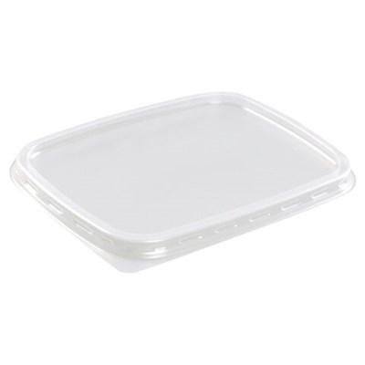 Крышка для одноразового контейнера 108х82 мм, КОМПЛЕКТ 100 шт., прозрачные, ПП, ЮПЛАСТ, ЮУПМ2589 607534