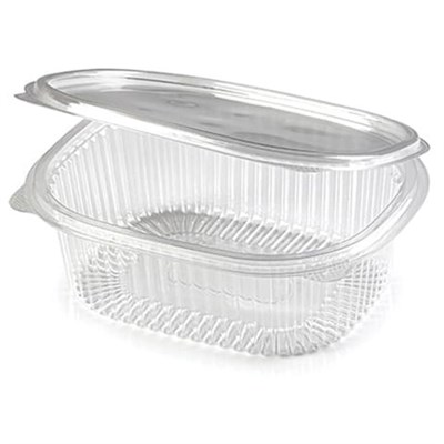 Одноразовый контейнер овальный 500 мл, С КРЫШКОЙ, ЮП-РКС, КОМПЛЕКТ 300 шт., прозрачный, ПЭТ, ЮПЛАСТ, ЮУПМ6004 608014