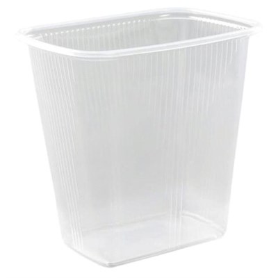 Одноразовый контейнер 500 мл, КОМПЛЕКТ 100 шт., БЕЗ КРЫШКИ, 108х82 мм прозрачные, ПП, ЮПЛАСТ, ЮУПМ2595 607533