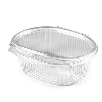 Одноразовый контейнер овальный 750 мл, С КРЫШКОЙ, ЮП-РКС, КОМПЛЕКТ 420 шт., прозрачный ПЭТ, ЮУПМ6005 608015
