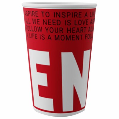 Стакан одноразовый бумажный 300/379 мл, D 90 мм, 100 шт., однослойный для холодного, Enjoy new, СКАНДИПАКК, -5133 608698