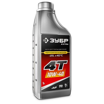 Полусинтетическое масло ЗУБР EXTRA 4Т-10W40, для 4-тактных двигателей, 1 л, 70611-1 671155