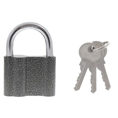 Замок навесной, ширина 80 мм, чугун, дужка d-11 мм, английский, 3 ключа, СИБРТЕХ, ЗН2-М1, 91613 670988