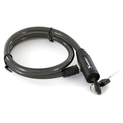 Замок тросовый велосипедный, стальной трос: диаметр 10 мм, длина 650 мм, 2 ключа, MATRIX, 91814 670997