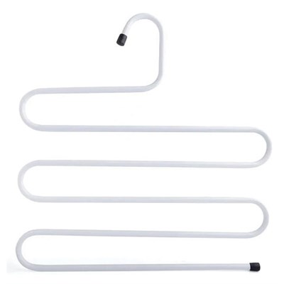 Вешалка для брюк и одежды "ЗМЕЙКА", 5 секций, размер 34х36 см, белая, BRABIX, 608465 608465