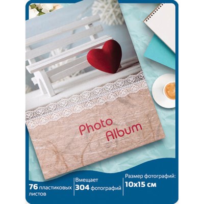 Фотоальбом BRAUBERG "Сладкие воспоминания" на 304 фото 10х15 см, твердая обложка, термосклейка, 391157 391157