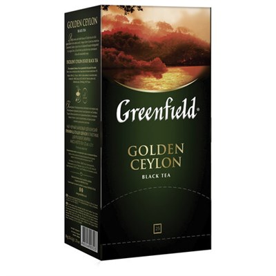 Чай GREENFIELD "Golden Ceylon" черный цейлонский, 25 пакетиков в конвертах по 2 г 620009