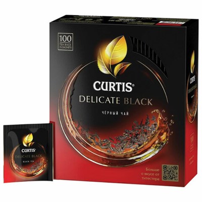 Чай CURTIS "Delicate Black" черный, 100 пакетиков в конвертах по 1,7 г, 101014 622220
