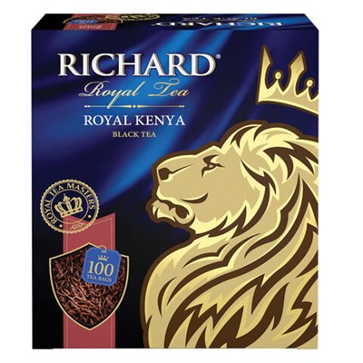 Чай RICHARD "Royal Kenya" черный кенийский, 100 пакетиков по 2 г, 100438 622171