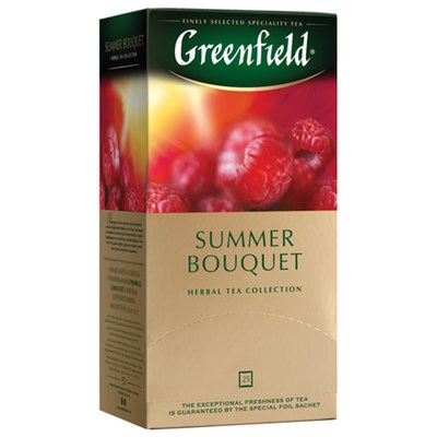 Чай GREENFIELD "Summer Bouquet" фруктовый, 25 пакетиков в конвертах по 2 г, 0433 620221