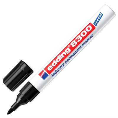 Маркер для промышленной маркировки EDDING 8300, ЧЕРНЫЙ, 1,5-3 мм, круглый наконечник, E-8300/1 151283
