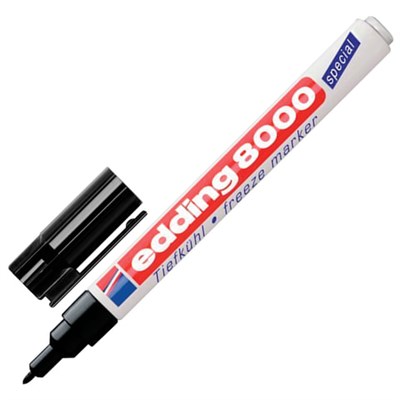 Маркер морозостойкий EDDING 8000, ЧЕРНЫЙ, до -25C, тонкий наконечник, 1 мм, E-8000/1 151276