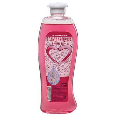 Гель для душа и мытья волос 420 мл, "Освежающий", ГЕ-02 604480