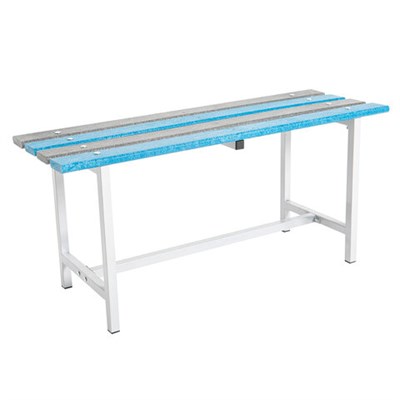 Скамья пластиковая влагостойкая на металлокаркасе "СТ 1П", 1000х350х460 мм, каркас металлический серый, сиденье пластик 532643