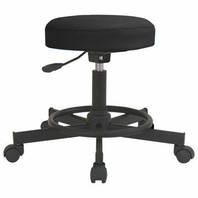 Стул кресло оператора РС12, без спинки, без подлокотников, кожзам, черное, РС01.00.12 б/сп 531643