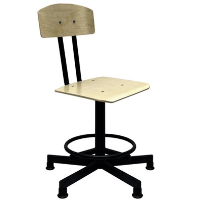 Стул кресло кассира, швеи, ресепшен РС37/РС67ЛФ, на винте, без подлокотников, фанера 532787