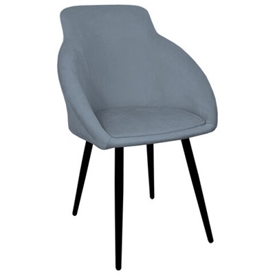 Стул BRABIX "Acqua CF-079", велюр серый, каркас металлический усиленный черный, 532778 532778