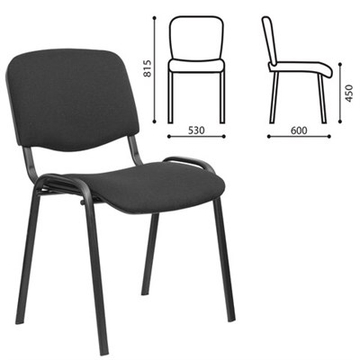 Стул STAFF "Iso Lite CF-008", ткань черная (С-11), 532562 532562
