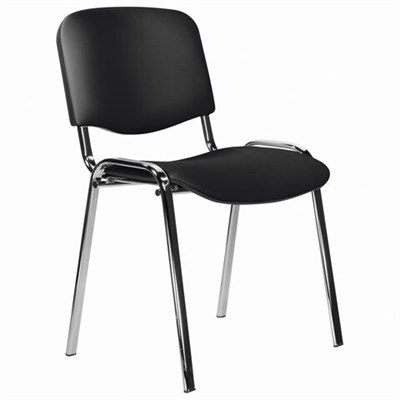 Стул STAFF "Iso Lite CF-008", хром, кожзам черный (Z-11), 532567 532567