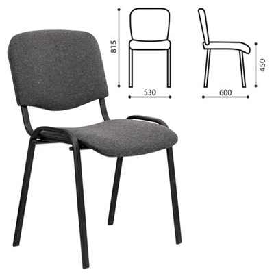 Стул STAFF "Iso Lite CF-008", ткань серая (С-71), 532563 532563