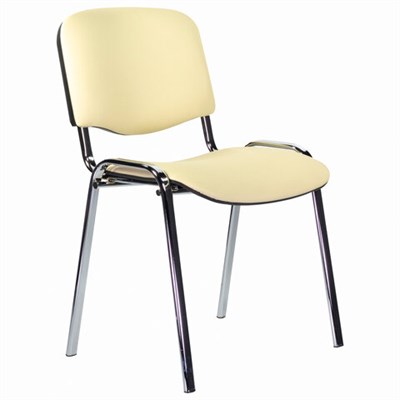 Стул STAFF "Iso Lite CF-008", хром, кожзам бежевый (Z-21), 532568 532568
