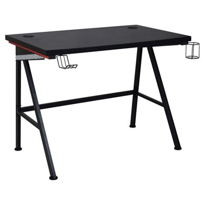 Стол компьютерный на металлокаркасе BRABIX "TECH GT-001", 1000х600х765 мм, черный, 641857 641857