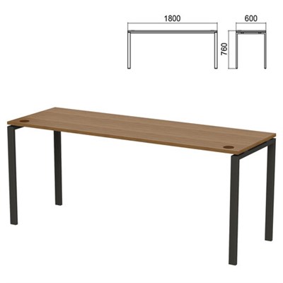Стол на металлокаркасе "Арго", 1800х600х760 мм, орех (КОМПЛЕКТ) 981371