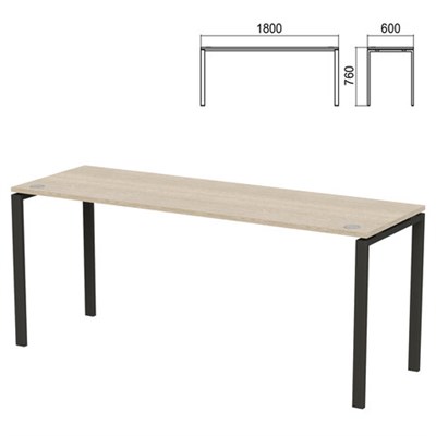 Стол на металлокаркасе "Арго", 1800х600х760 мм, ясень шимо (КОМПЛЕКТ) 981373