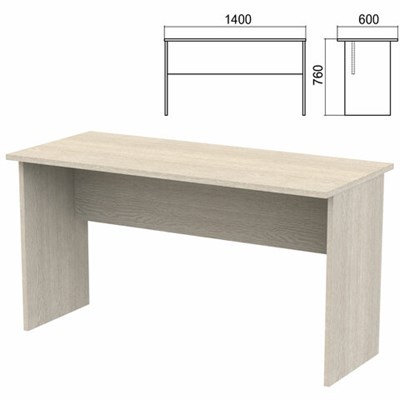Стол письменный "Арго", 1400х600х760 мм, ясень шимо 641251