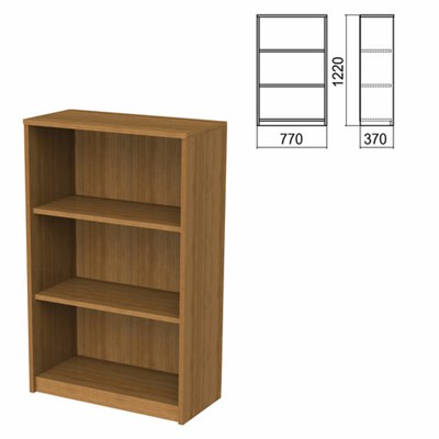 Шкаф (стеллаж) "Арго", 770х370х1220 мм, 2 полки, орех 641606