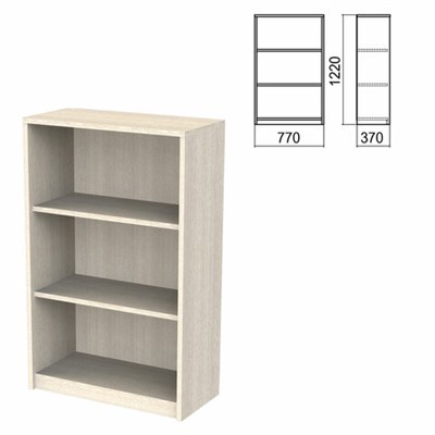 Шкаф (стеллаж) "Арго", 770х370х1220 мм, 2 полки, ясень шимо 641608