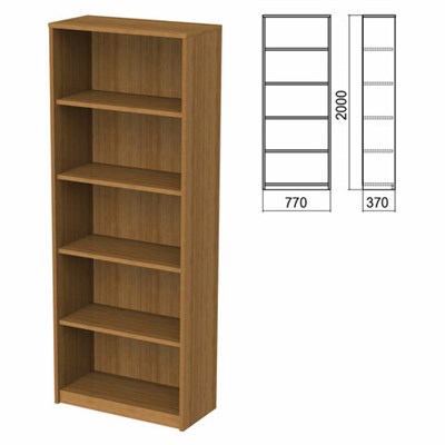 Шкаф (стеллаж) "Арго", 770х370х2000 мм, 4 полки, орех 641611