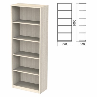 Шкаф (стеллаж) "Арго", 770х370х2000 мм, 4 полки, ясень шимо 641613