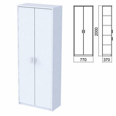 Шкаф закрытый "Арго", 770х370х2000 мм, серый (КОМПЛЕКТ) 981597