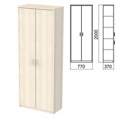 Шкаф закрытый "Арго", 770х370х2000 мм, ясень шимо (КОМПЛЕКТ) 981598